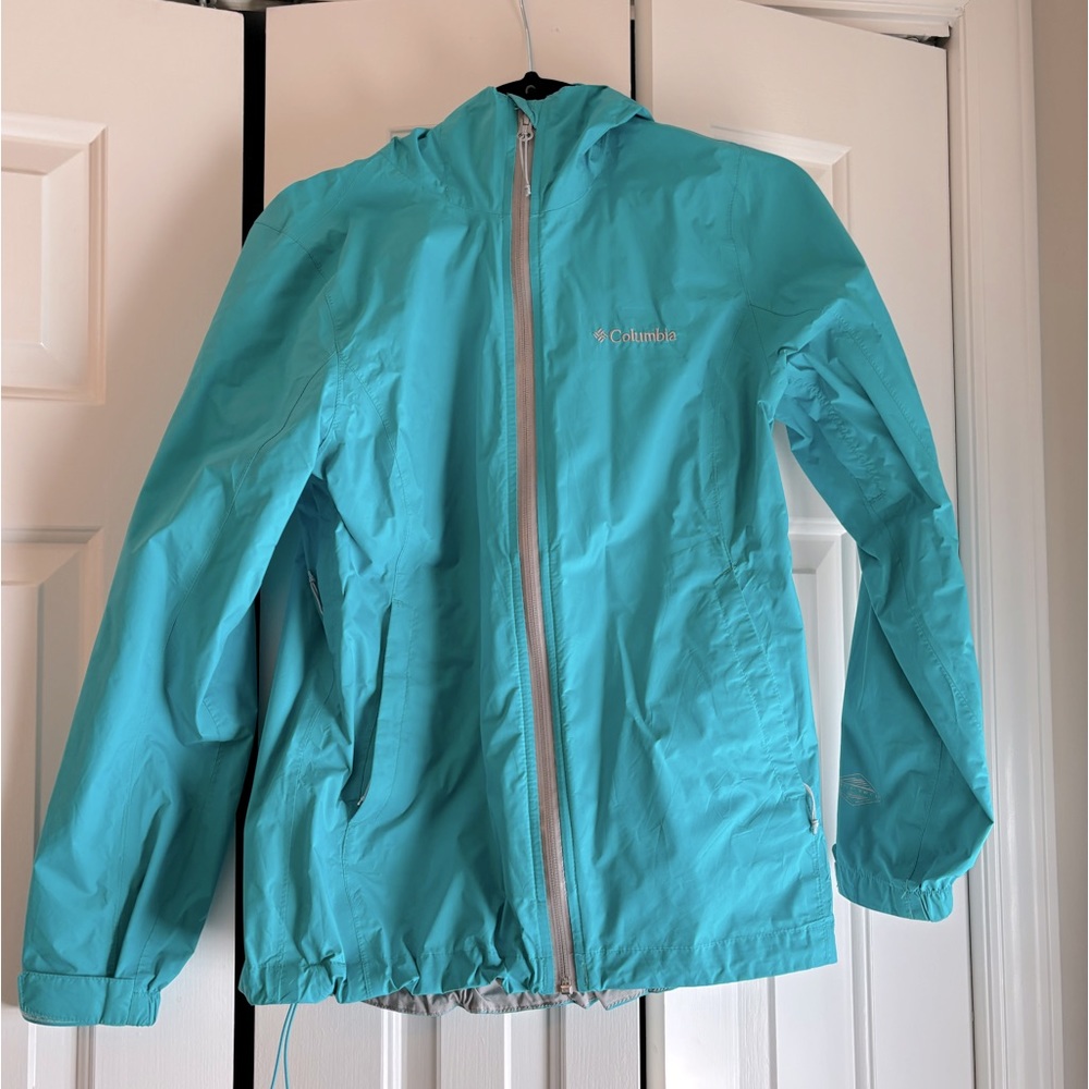 Columbia Teal Raincoat Size S